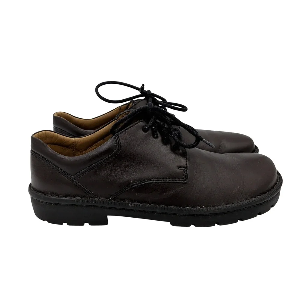Birkenstock Footprints Oxford Mens EU 44 US 11 Brown Leather Lace Up Derby Shoes